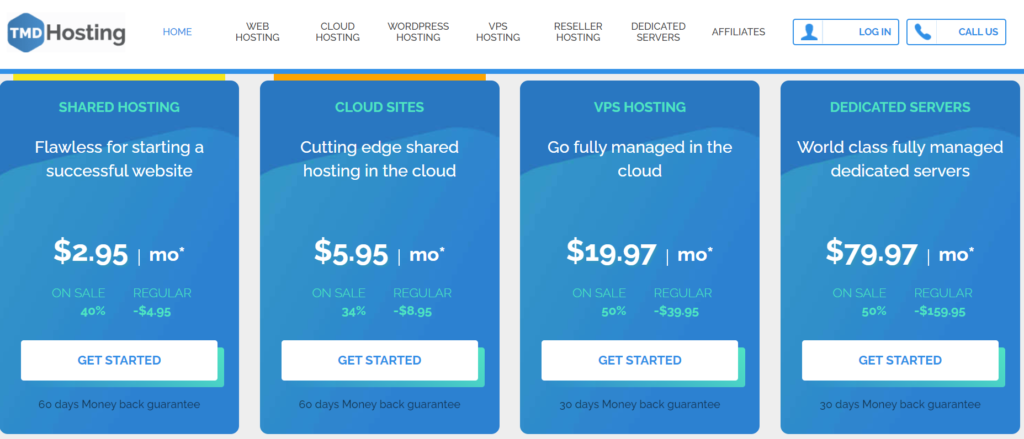 TMD Hosting Pricing Plans