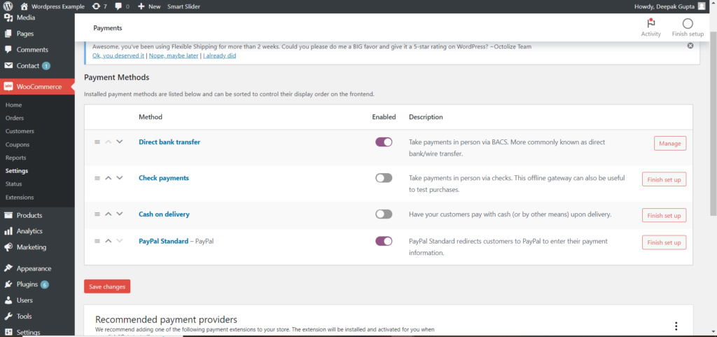 payment methods in website 3